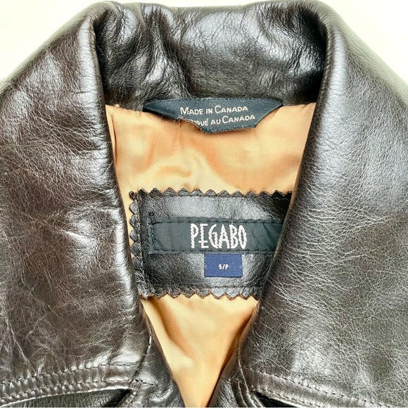 Pegabo Dark brown Leather Jacket - Picture 2 of 4